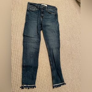 Zara dark wash skinny jeans
